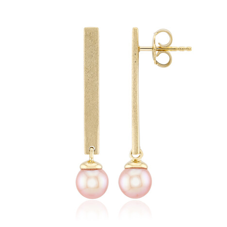 Purple Ming Pearl Silver Earrings (TPC)
