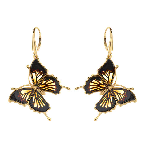 Baltischer Bernstein-Silberohrringe (dagen)