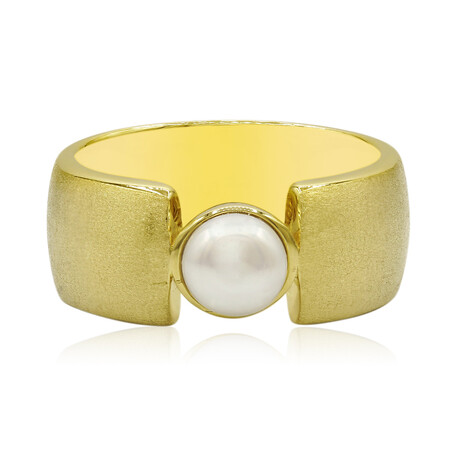 Bague en argent et Perle de culture d'eau douce (TPC)