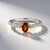 Anello in argento con Citrino Madeira (Granulieren)