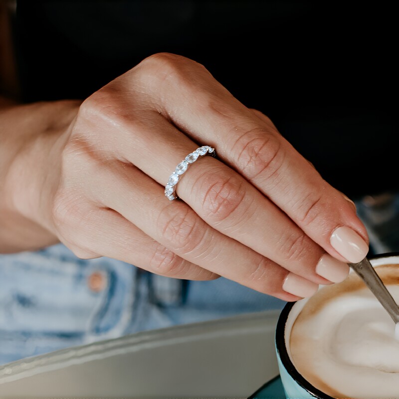 Anello in argento con Topazio Blu Cielo