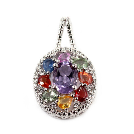 Zilveren hanger met een lavendel amethist