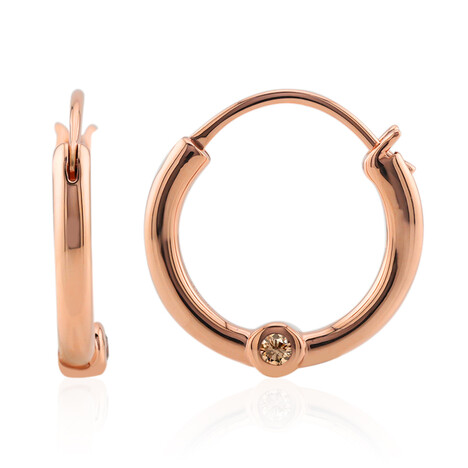 SI1 Argyle-Rose de France-Brillant-Goldohrringe (Annette)