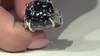 Zilveren ring met een sneeuwvlokken obsidiaan