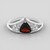 Anello in argento con Granato Mozambico