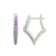 Boucles d'oreilles en argent et Améthyste Rose de France