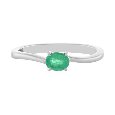 Colombian Emerald Silver Ring