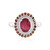 Bague en argent et Rubis de Madagascar