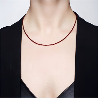 Collar en plata con Granate de Mozambique