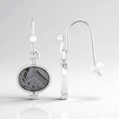 Orecchini in argento con Meteoriti di Aletai