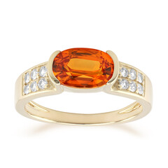 Bague en or et Saphir orange de Ban Ka Cha