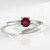 Anello in argento con Rubino del Madagascar