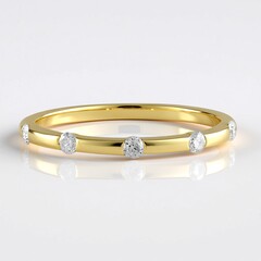 Anello in oro con Diamante I3 (H) (de Melo Gold)
