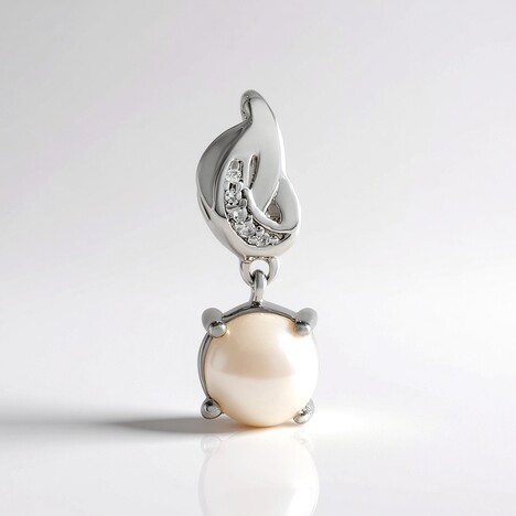 Ciondolo in argento con Perla d'Acqua Dolce Bianca