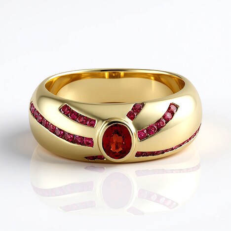 Anello in oro con Rubino Tanzania (Adela Gold)