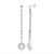 Pendientes en plata con Topacio blanco