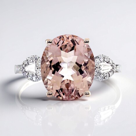Anello in oro con Morganite AAA (CIRARI)