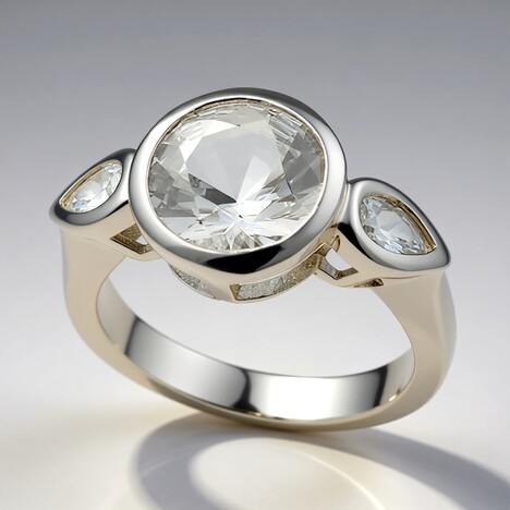 Anello in argento con Danburite