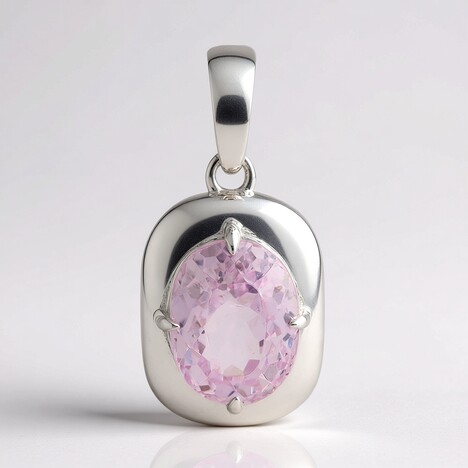 Ciondolo in argento con Kunzite (Pallanova)
