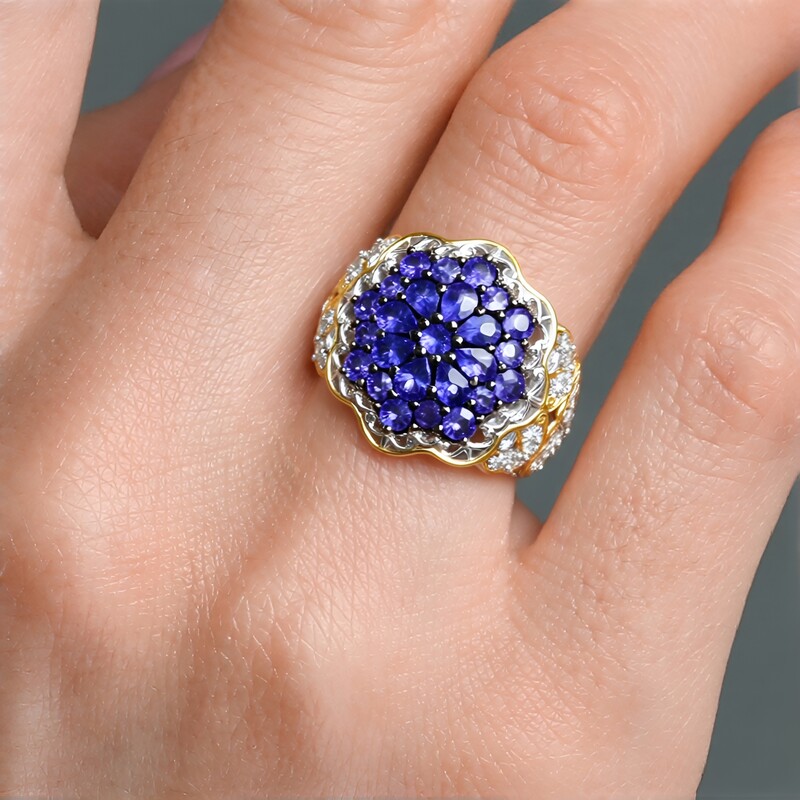 Tansanit-Silberring (Gems en Vogue)