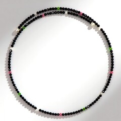 Collana rigida in acciaio con Diopside Russo