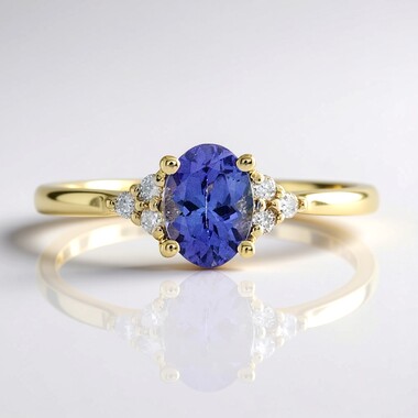 Anillo en oro con Tanzanita AAA (CIRARI)