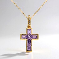 Collana in oro con Zaffiro Rosa (CIRARI)