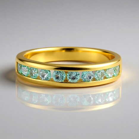 Anello in oro con Tormalina Paraiba Nigeriana