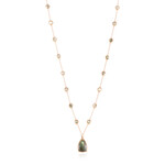 Zilveren halsketting met een Groene Minary Labradoriet (KM by Juwelo)