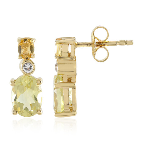 Limonen-Quarz-Silberohrringe