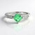 Anello in argento con Quarzo Verde Smeraldo