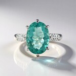 Anello in argento con Fluorite Verde