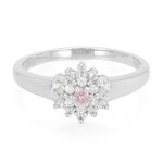 Zilveren ring met een Padparadscha saffier