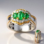 Anello in argento con Smeraldo Zambia (Gems en Vogue)