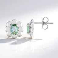 Orecchini in argento con Tanzanite Verde (non riscaldata)