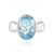 Anillo en plata con Topacio azul cielo