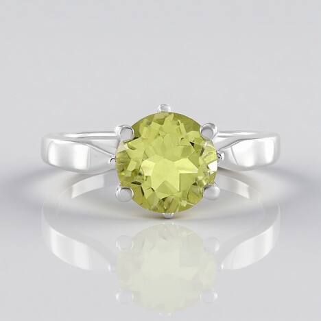 Anello in argento con Quarzo Ouro Verde