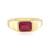 Bemainty Ruby Silver Ring