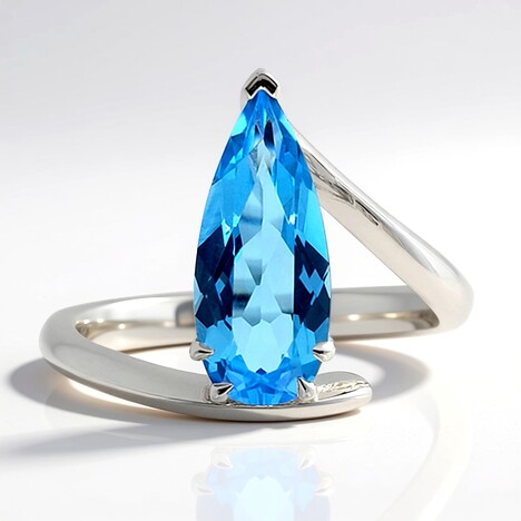 Anello in argento con Topazio Marambaia (de Melo Essence)