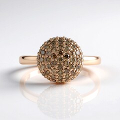 Anello in oro con Diamante Champagne I2 (de Melo Gold)