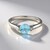 Anello in argento con Topazio Blu Cielo