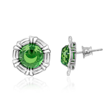 Zilveren oorbellen met Groene Colombiaanse Barnstenen (dagen)