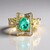 Anello in argento con Fluoroapatite Verde (Gems en Vogue)