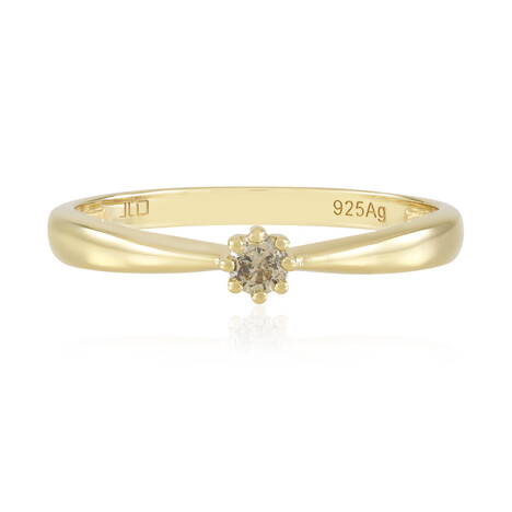Anillo en plata con Diamante chocolate I2