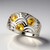 Anello in argento con Ambra Baltica Limone (dagen)