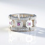 Anello in argento con Zaffiro Rosa