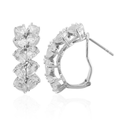 Pendientes en plata con Topacio blanco