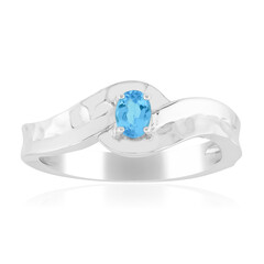 Goias-Neonblauer Apatit-Silberring