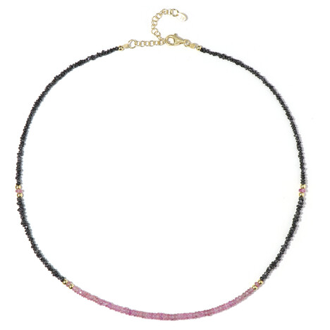 Collar en plata con Diamante negro (Riya)