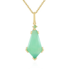 Collar en plata con Crisoprasa